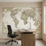 Fotomurali : Mappa del mondo politico vintage 14