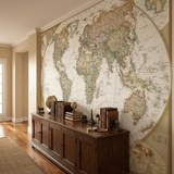 Fotomurali : Mappa del mondo politico vintage 16