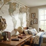 Fotomurali : Mappa del mondo politico vintage 20