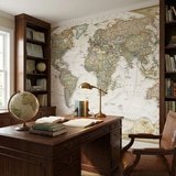 Fotomurali : Mappa del mondo politico vintage 22