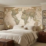 Fotomurali : Mappa del mondo politico vintage 4