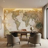 Fotomurali : Mappa del mondo politico vintage 7