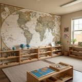 Fotomurali : Mappa del mondo politico vintage 8