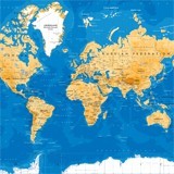 Fotomurali: Planisfero tono arido 3