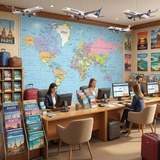 Fotomurali : Planisfero 8