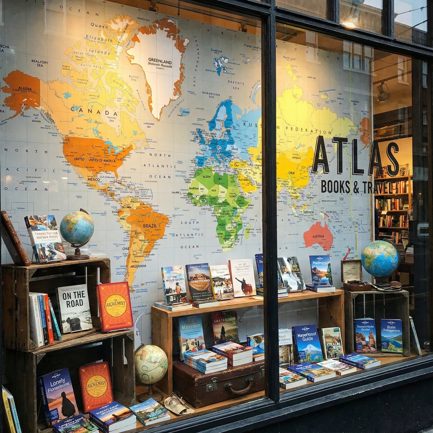 Fotomurali : Continenti di mappa politica mondiale