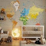 Fotomurali : Continenti di mappa politica mondiale 8