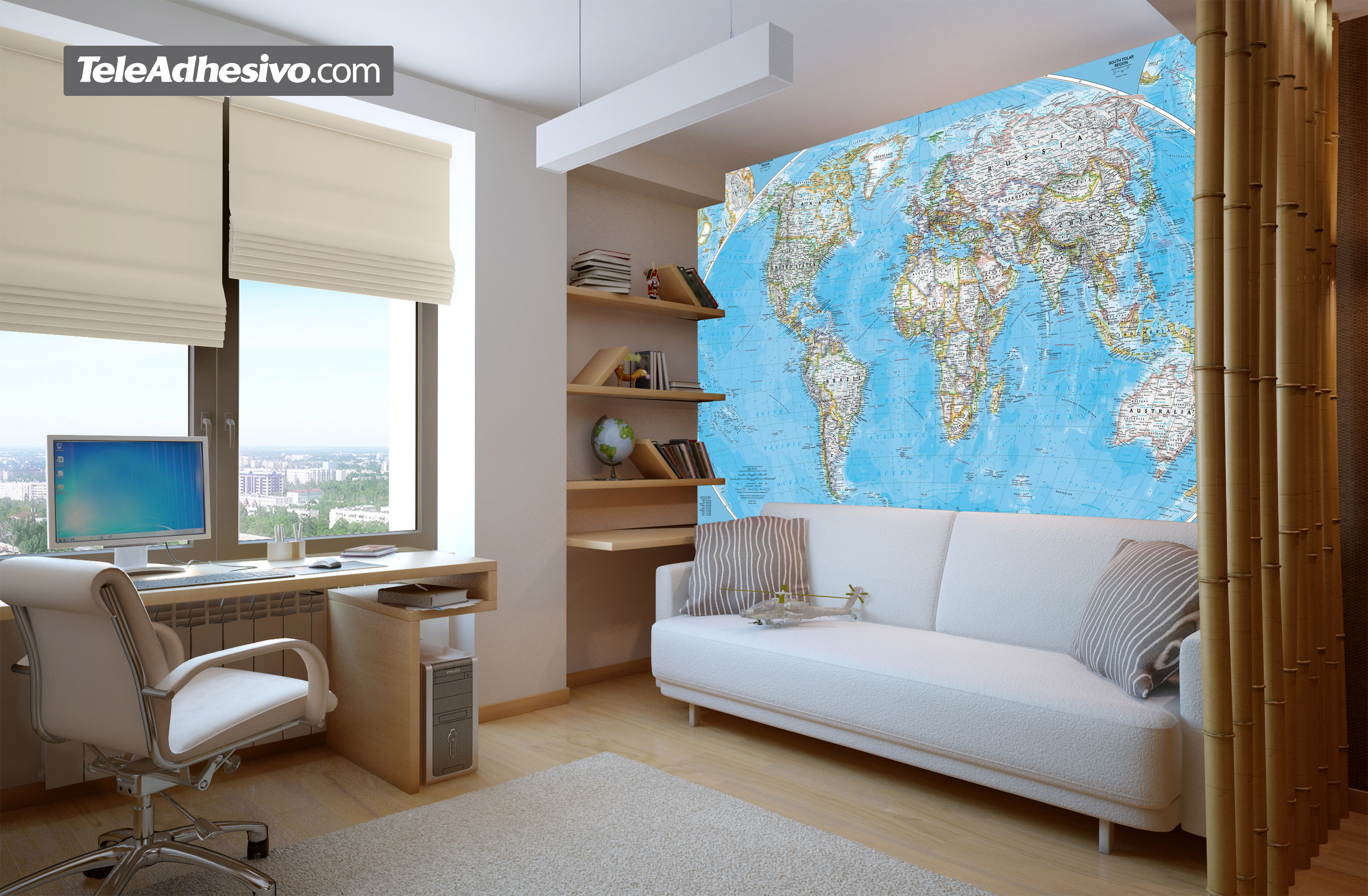 Fotomurali : Mappa del mondo politico mondiale
