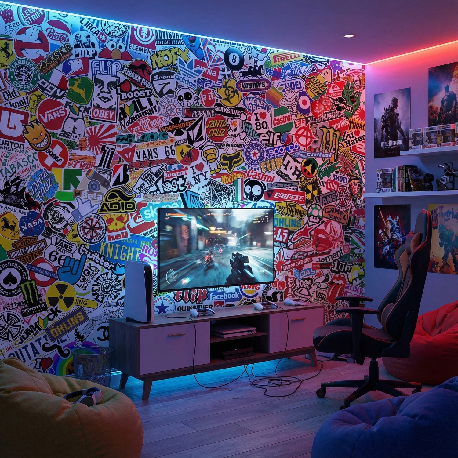 Fotomurali : StickerBomb murale