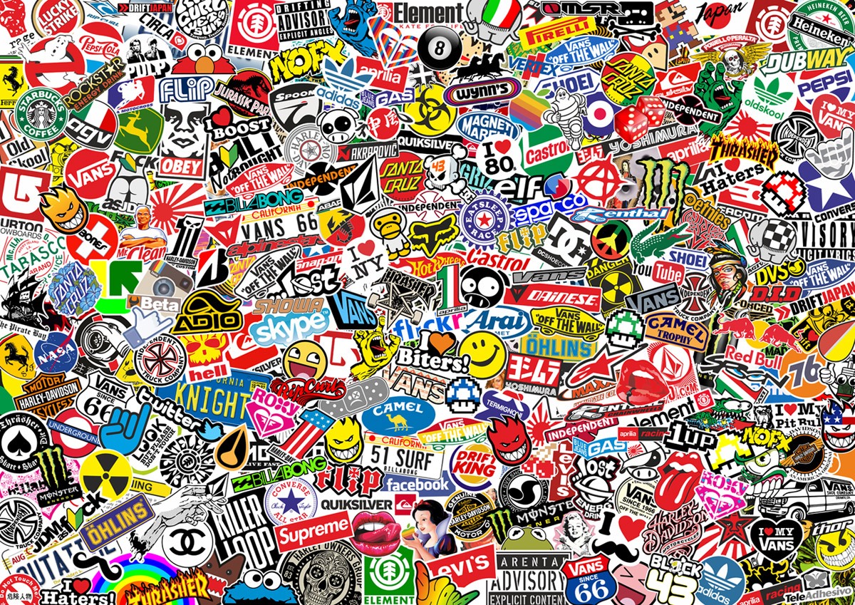 Fotomurali : StickerBomb murale