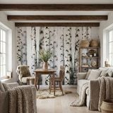 Fotomurali : Foresta di betulla 6