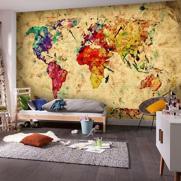 Fotomurali : Pitturare la mappa del mondo 0