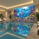 Fotomurali : Delfini sotto il mare 13