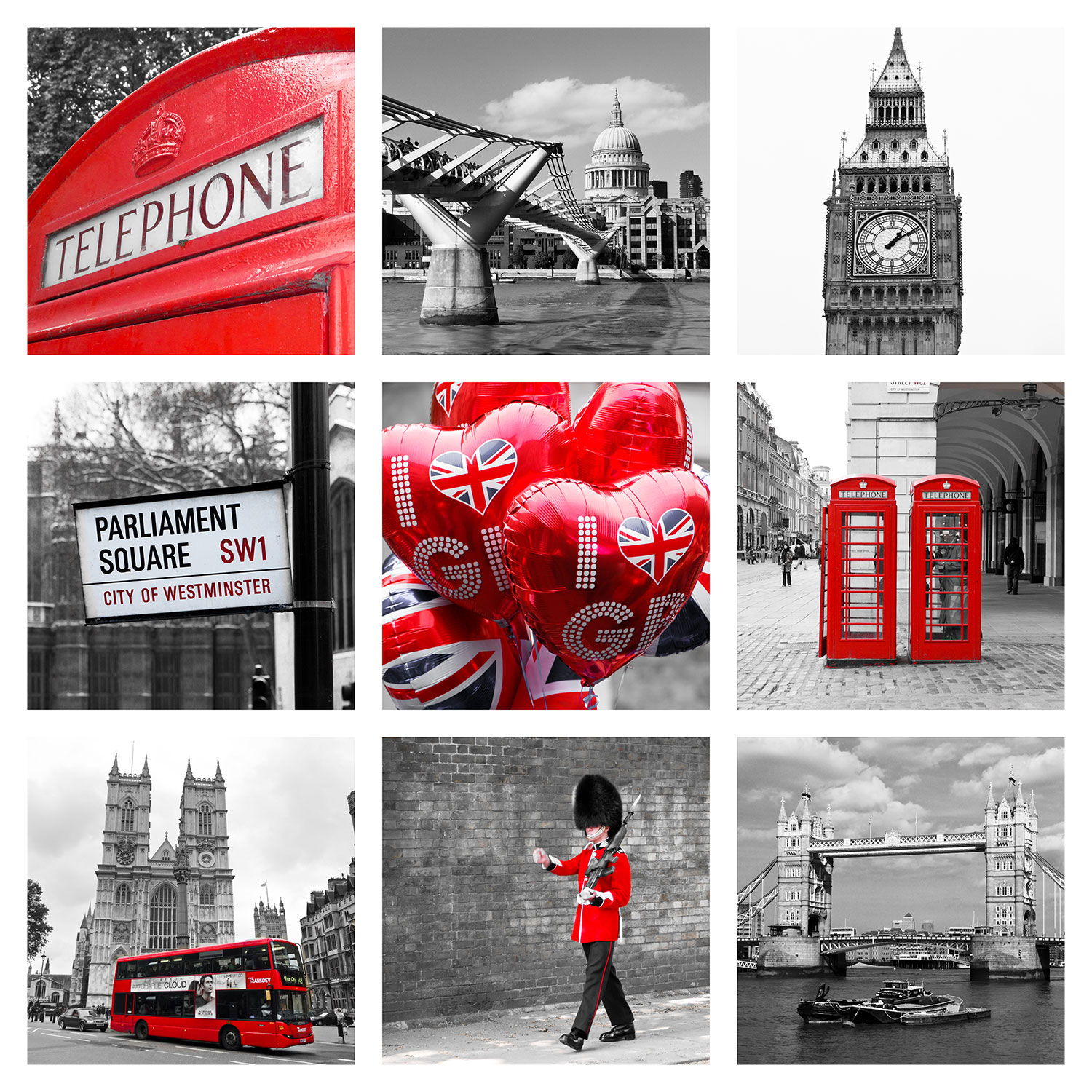 Fotomurali : Collage di Londra