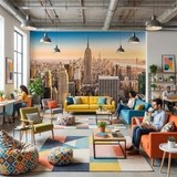 Fotomurali : Il centro di Manhattan al tramonto 5