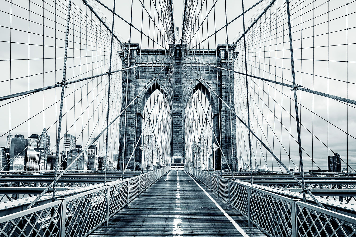 Fotomurali : Attraversando il ponte di Brooklyn