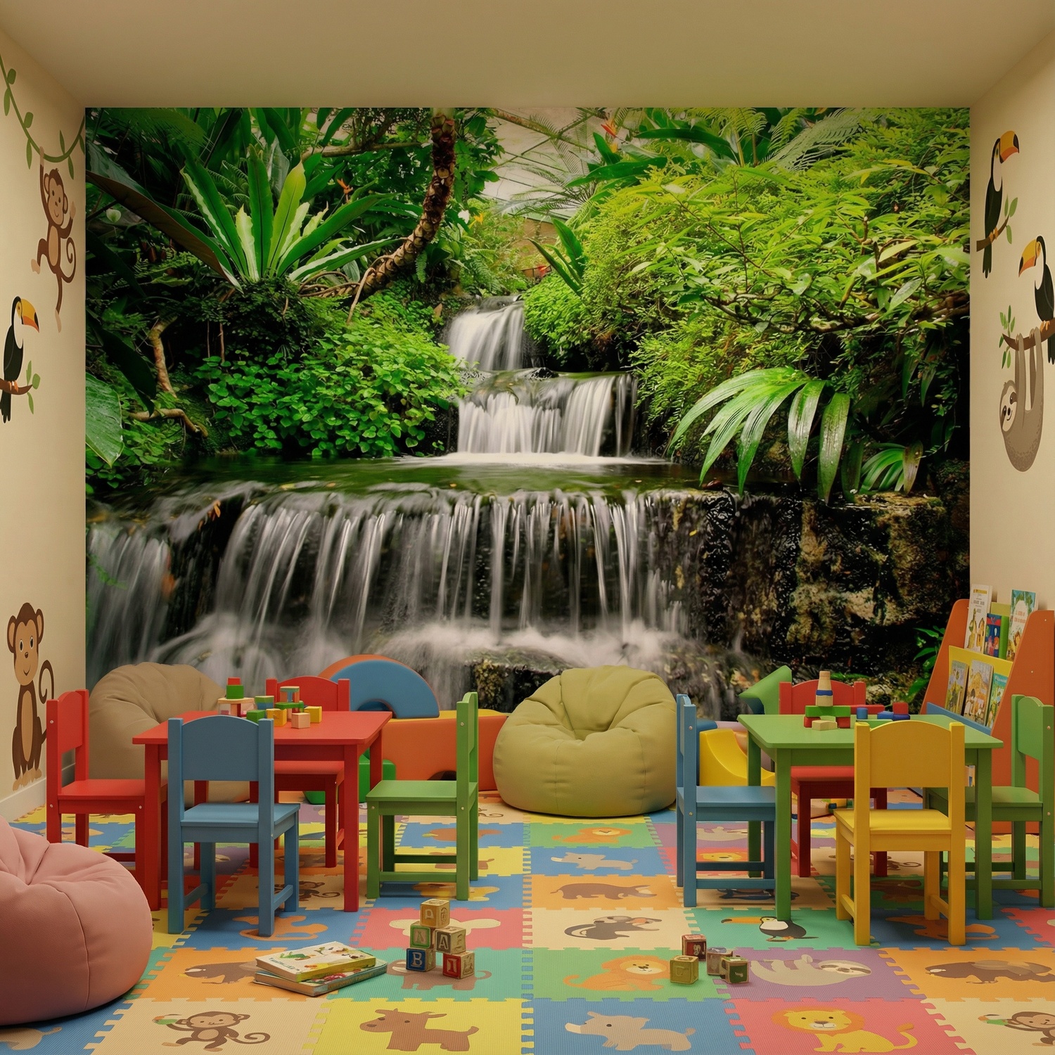 Fotomurali : Cascate nel giardino tropicale