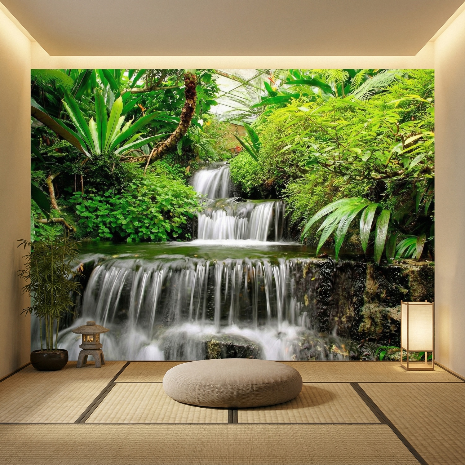 Fotomurali : Cascate nel giardino tropicale