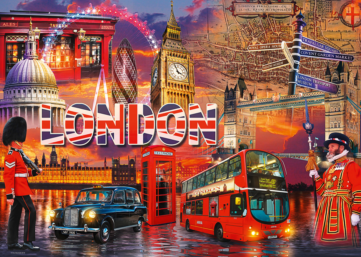 Fotomurali : Collage Britannico