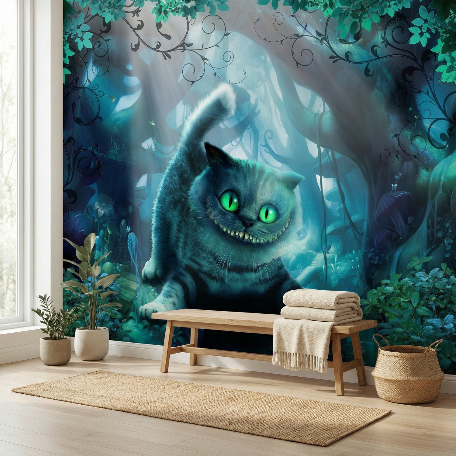 Fotomurali : Gatto dal Paese delle Meraviglie