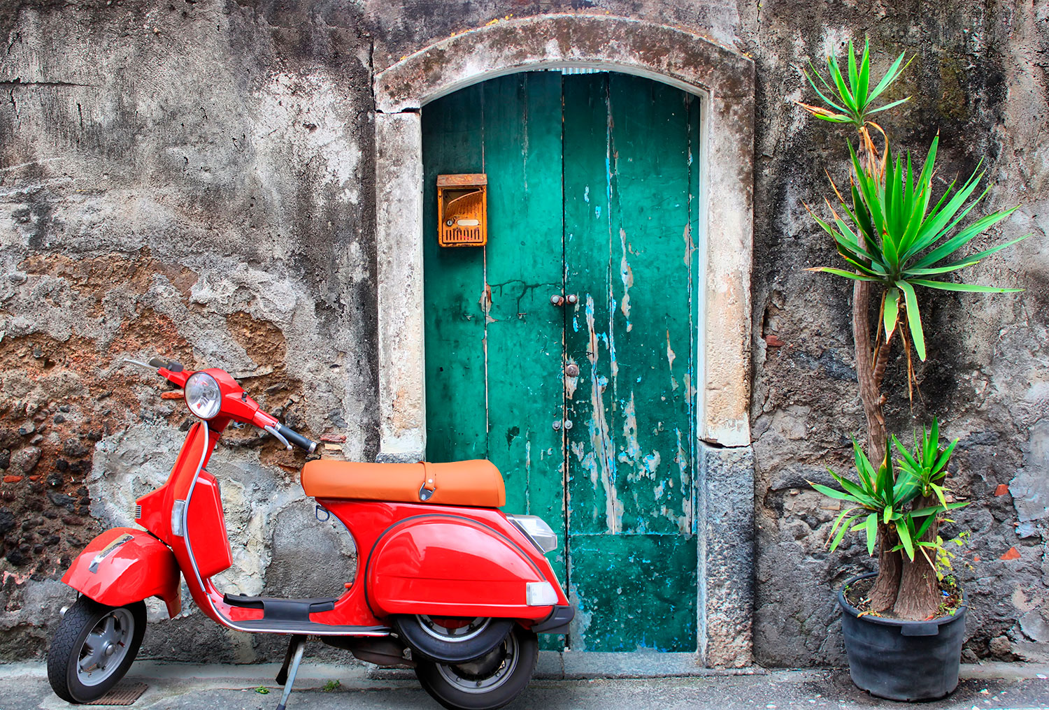 Fotomurali : Percorso italiano in Vespa