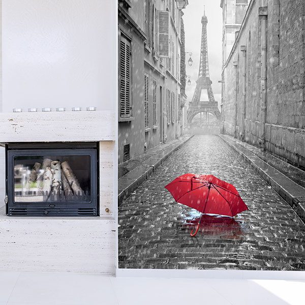 Fotomurali : Pioggia a Parigi