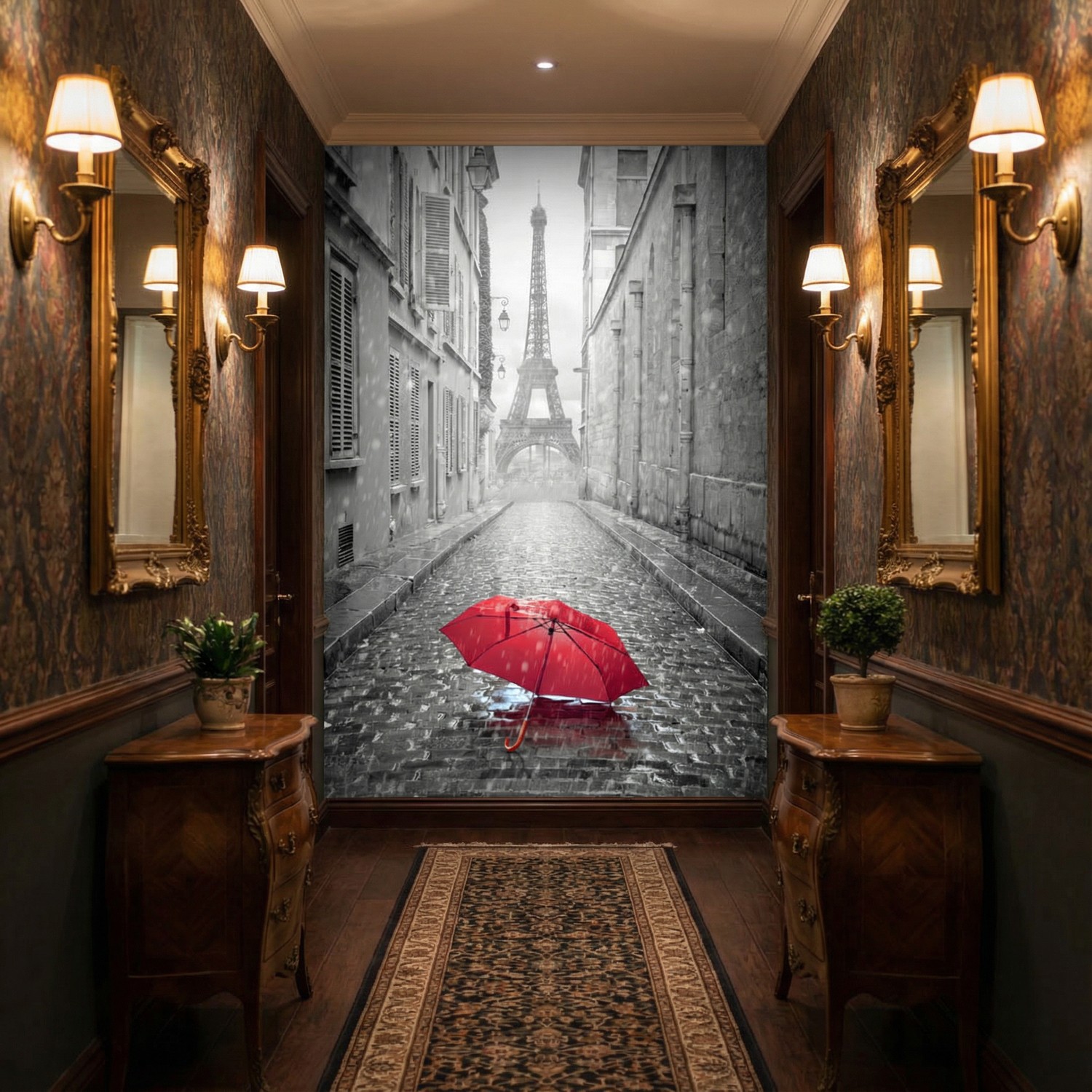 Fotomurali : Pioggia a Parigi