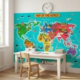 Fotomurali : Mappa del mondo per bambini 12