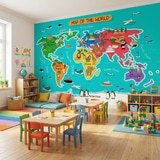 Fotomurali : Mappa del mondo per bambini 5