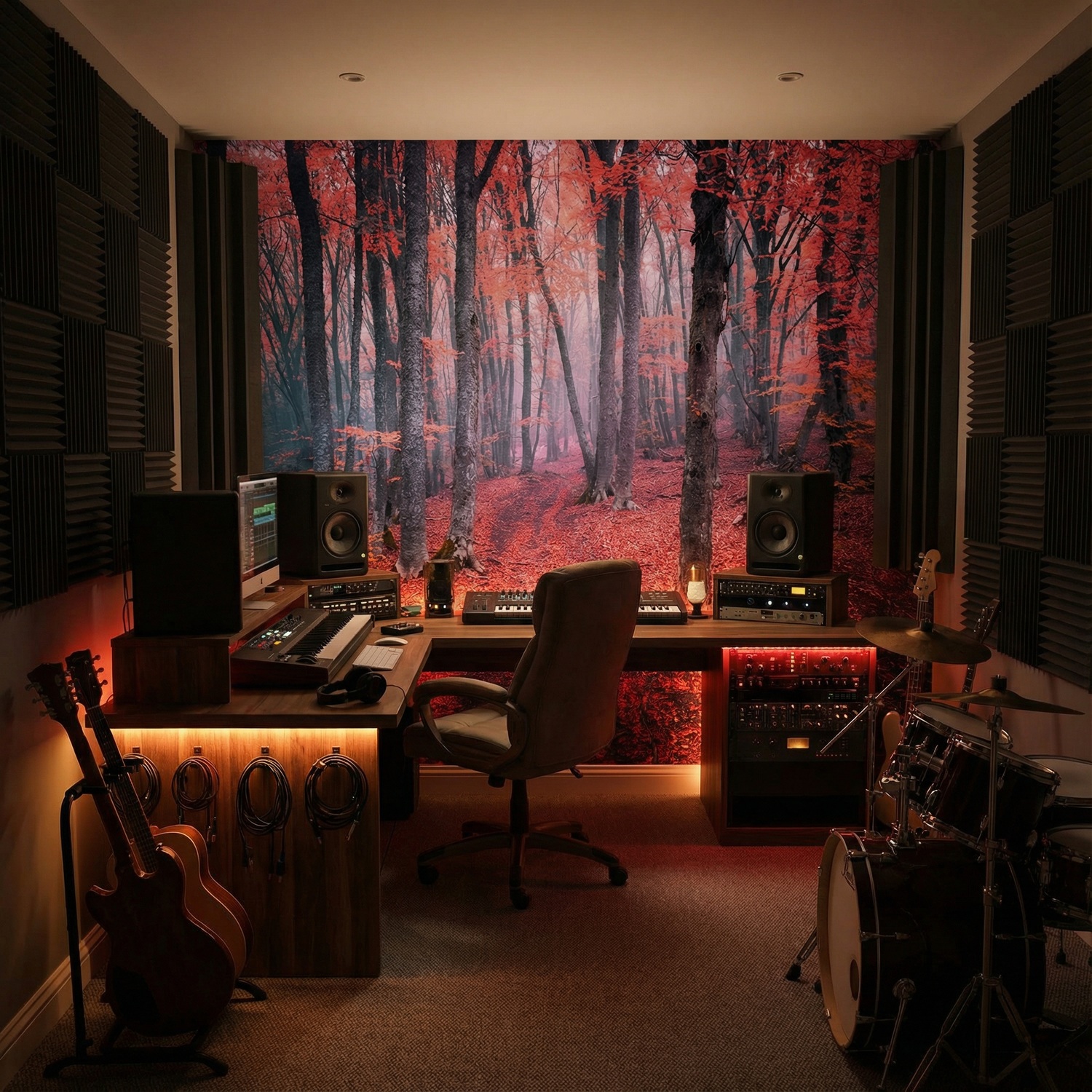 Fotomurali : La foresta rossa