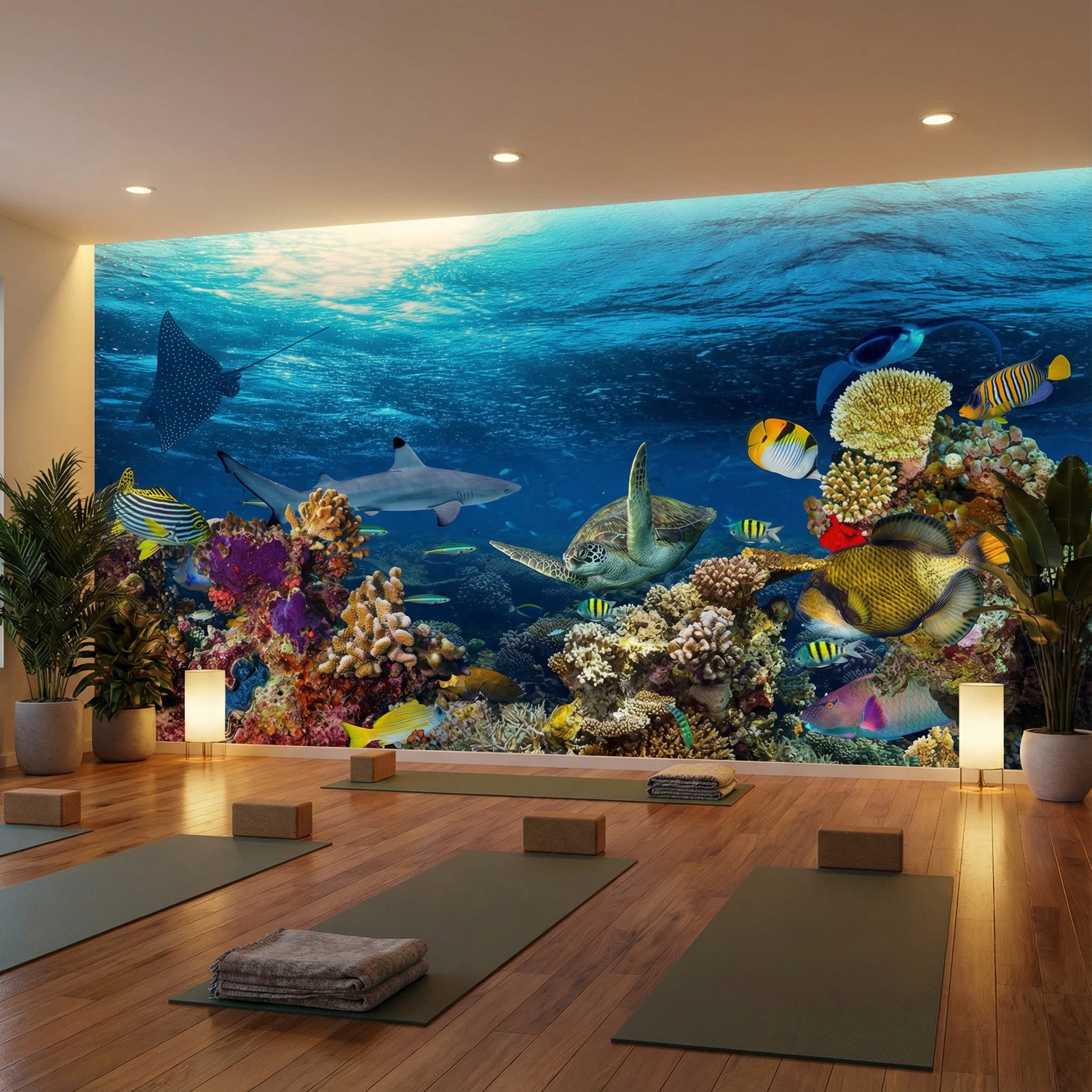 Fotomurali : Tartaruga nelle correnti marine