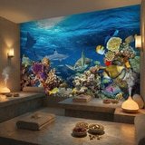 Fotomurali : Tartaruga nelle correnti marine 4