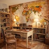 Fotomurali : Mappa del mondo vintage stile atlante 2