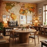 Fotomurali : Mappa del mondo vintage stile atlante 14