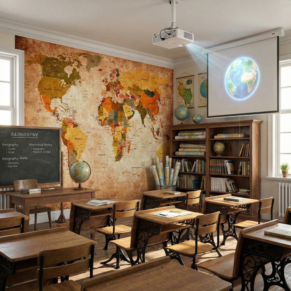 Fotomurali : Mappa del mondo vintage stile atlante