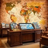Fotomurali : Mappa del mondo vintage stile atlante 8
