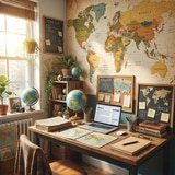 Fotomurali : Mappa del mondo vintage stile atlante 10