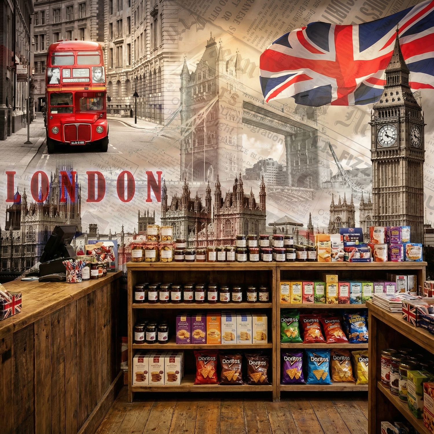 Fotomurali : Collage Palazzo Westminster