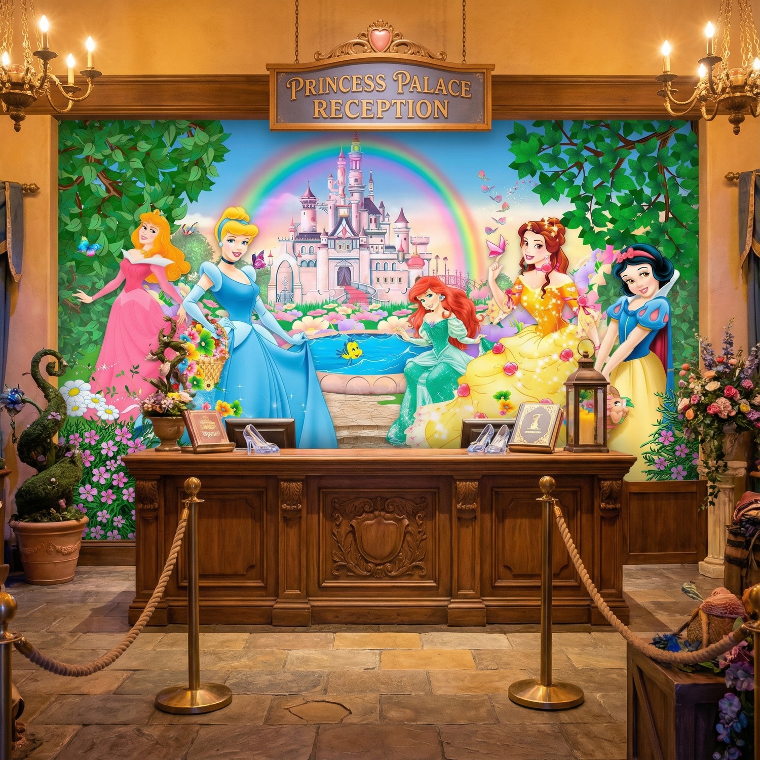 Fotomurali : Principesse e Castello Disney