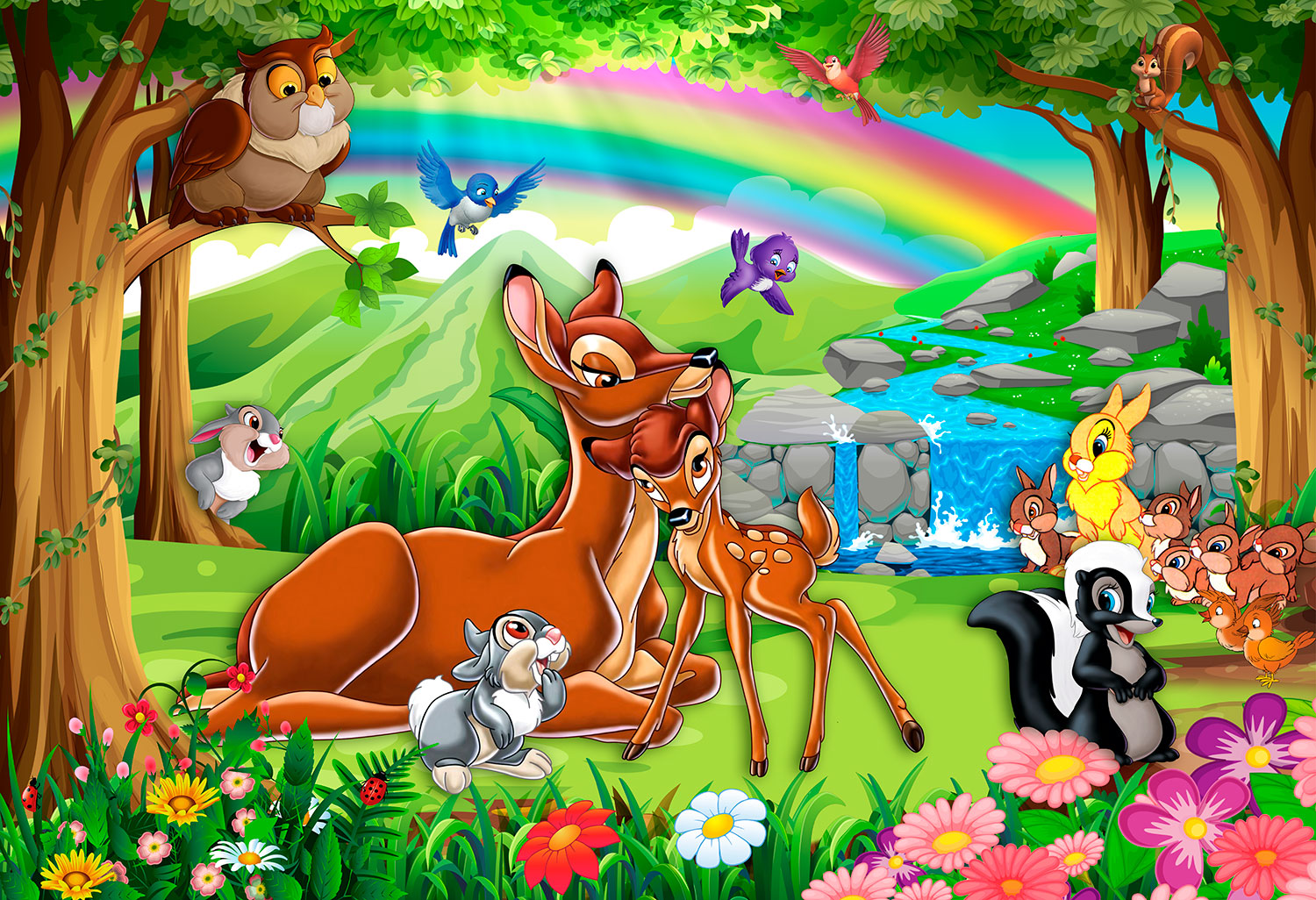 Fotomurali : Bambi en el bosque