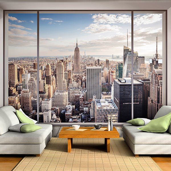 Fotomurali : Vista di New York da una camera