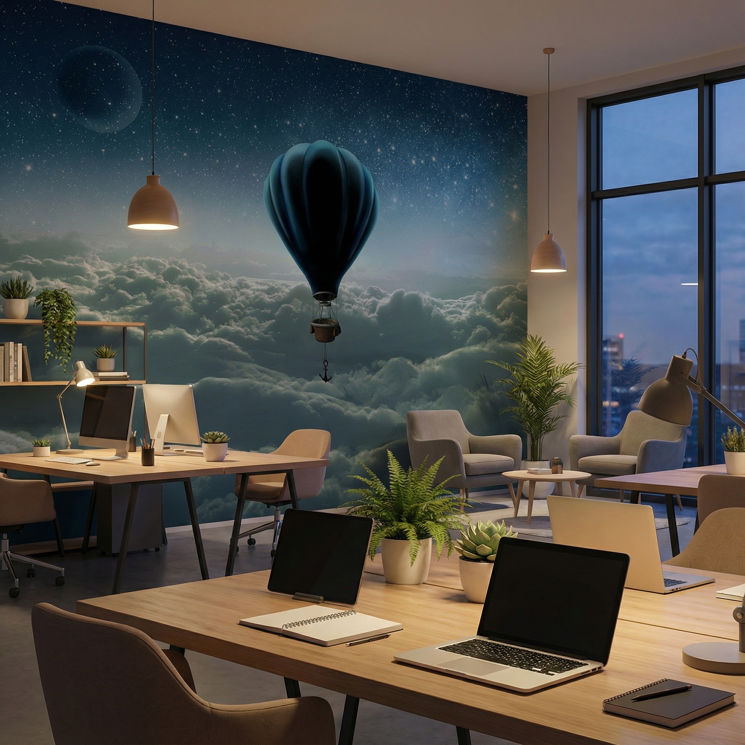 Fotomurali : Sunrise mongolfiera