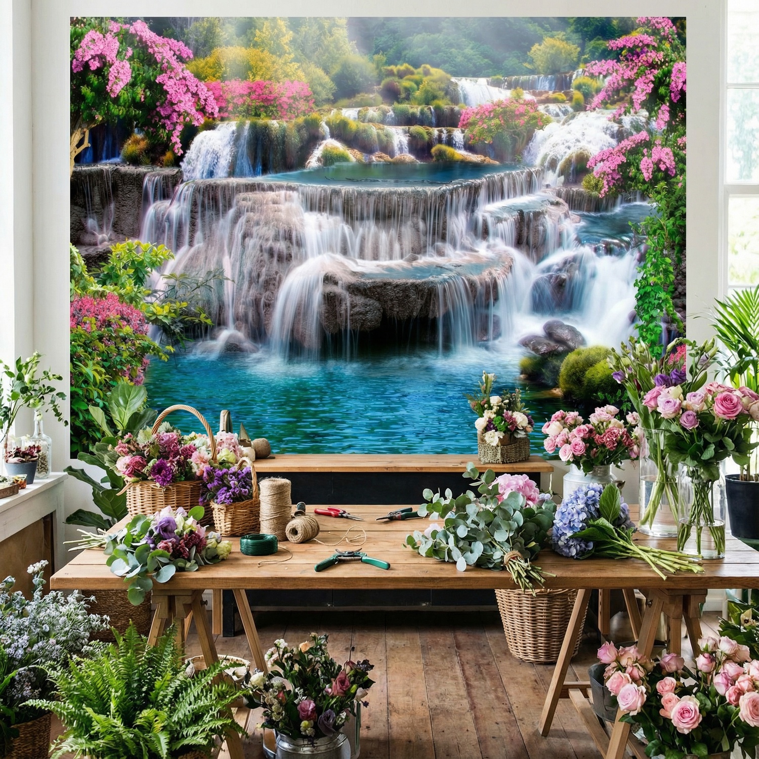 Fotomurali : Giardino delle grandi cascate