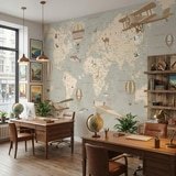 Fotomurali : Mappa del mondo dell 7