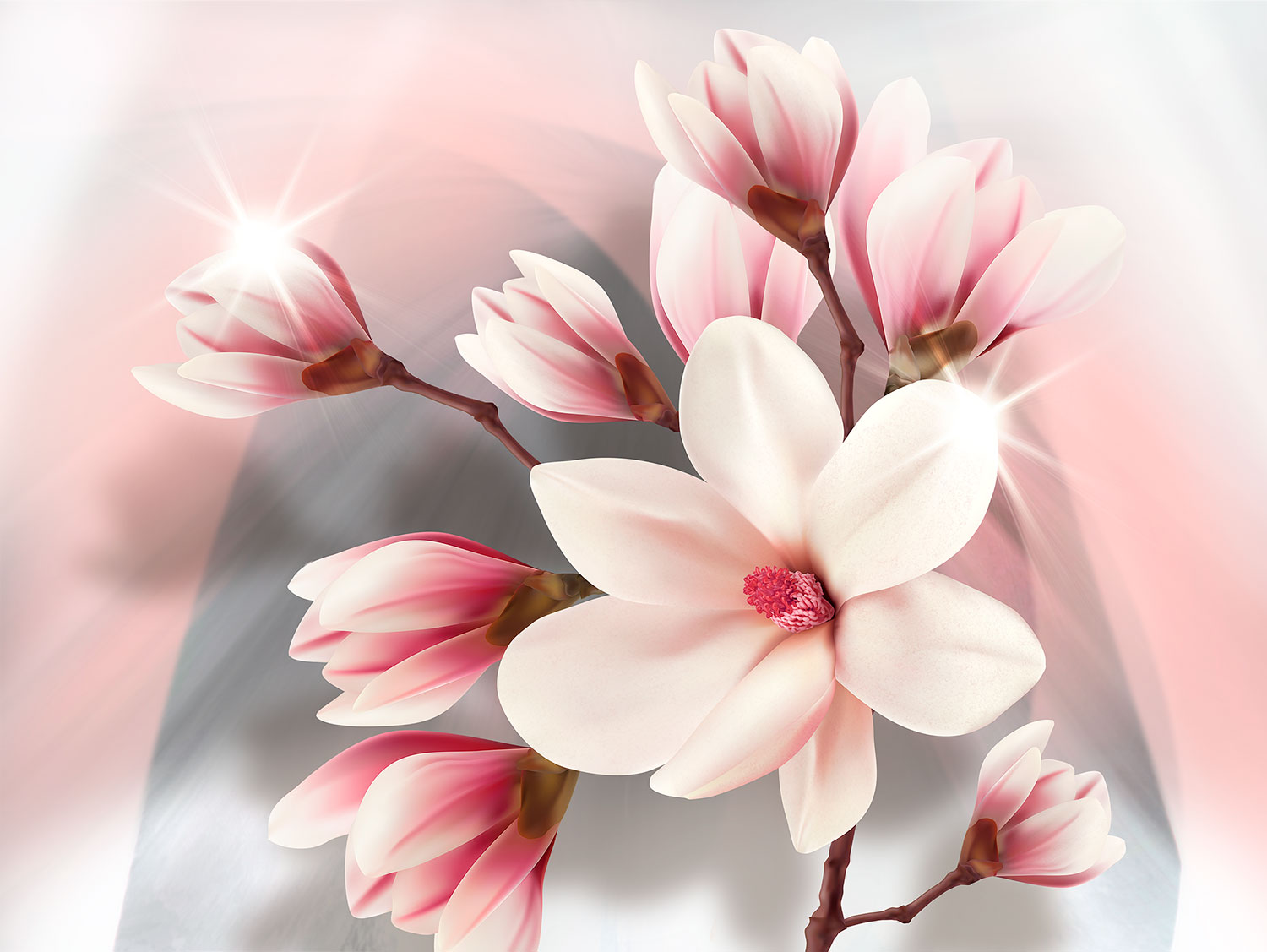 Fotomurali : Magnolie brillanti