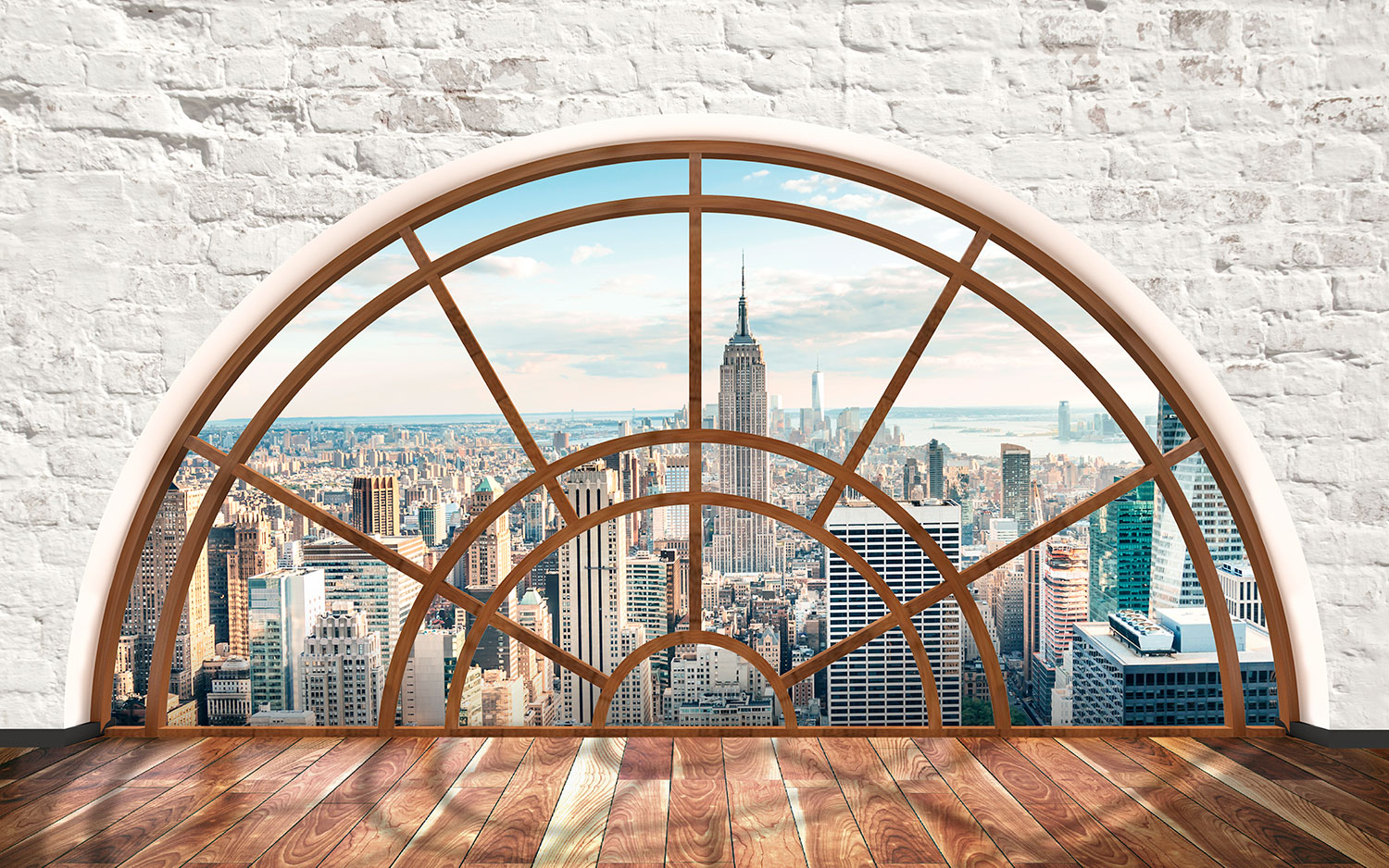 Fotomurali : Finestra semicircolare New York