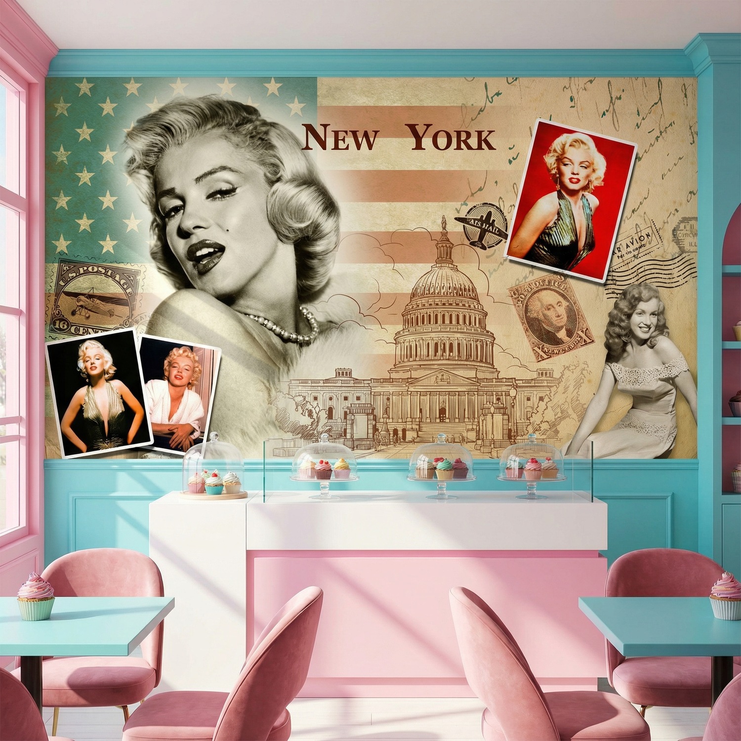 Fotomurali : Collage Marilyn Monroe