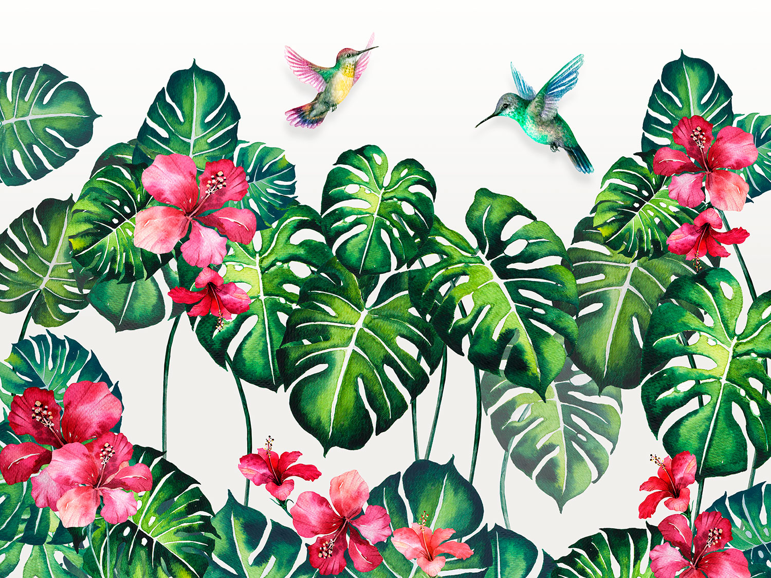 Fotomurali : Colibr&igrave; tra i gigli