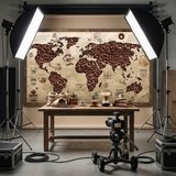Fotomurali : Mappa del mondo del caff&egrave; 14