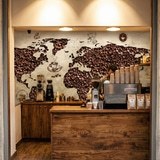 Fotomurali : Mappa del mondo del caff&egrave; 18